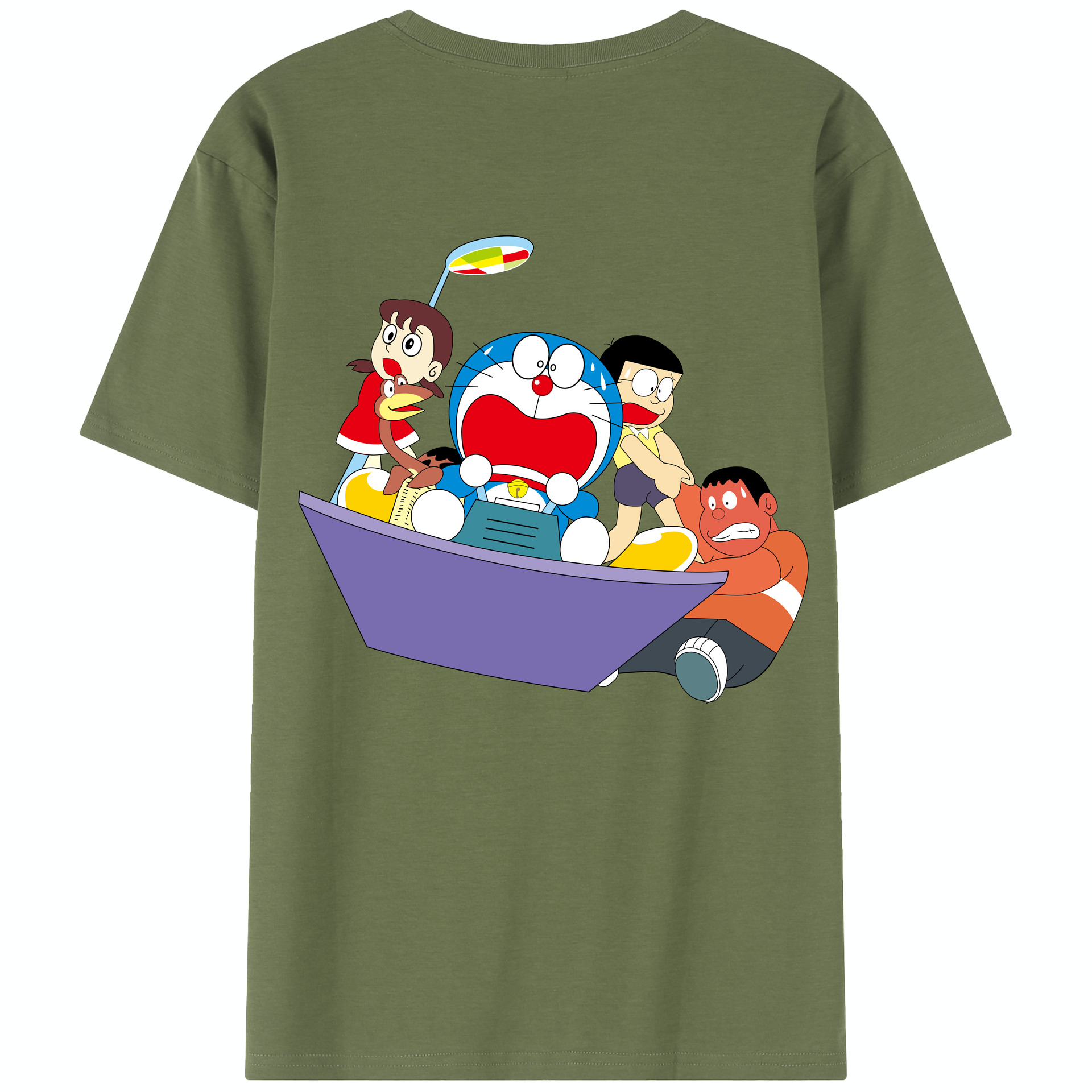 （画像用） ドラえもん Doraemon 綿100％半袖Tシャツ（背面プリント）